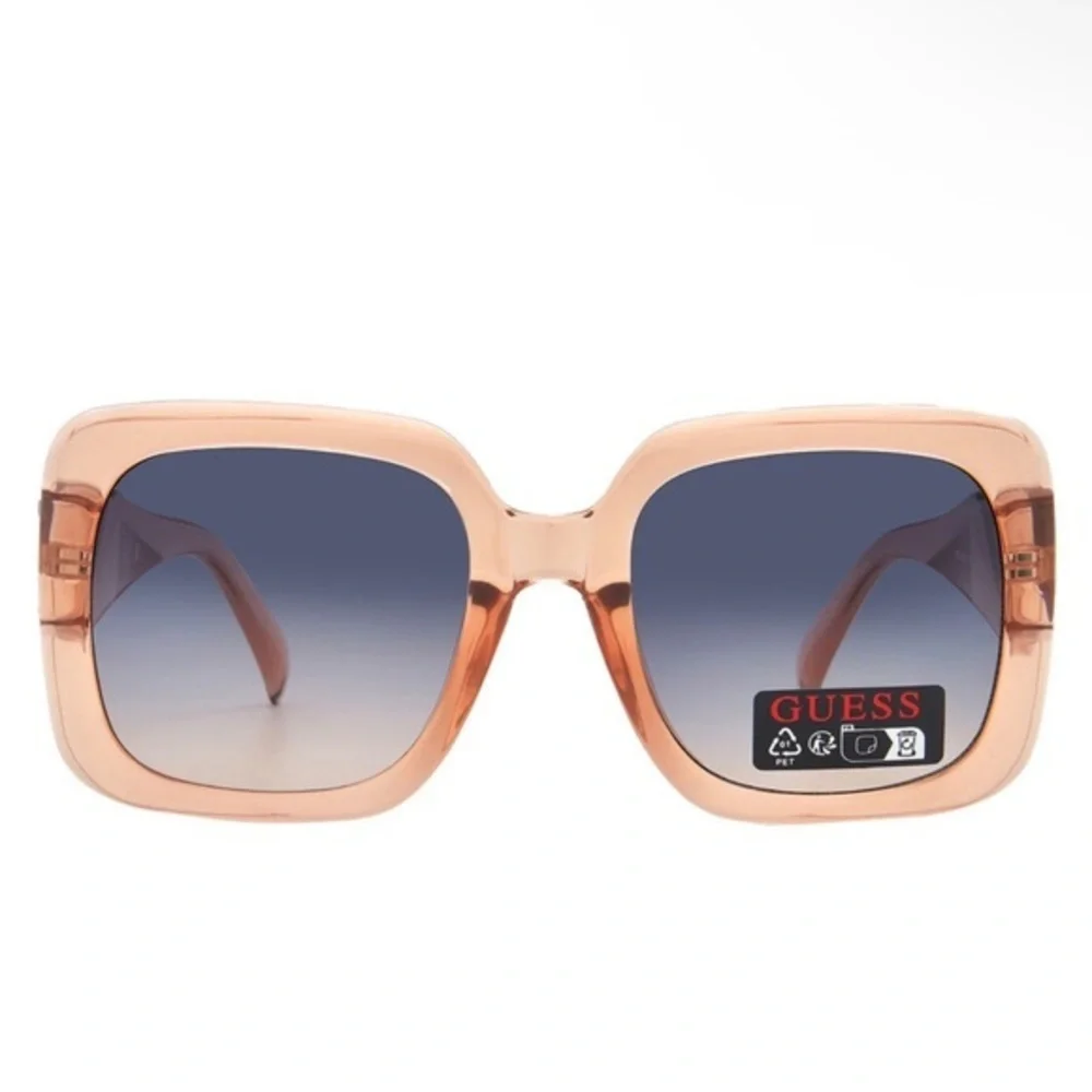 GUESS FACTORY Blue Gradient Square Ladies Sunglasses